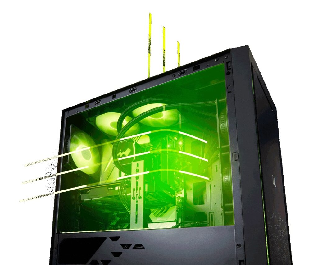 ZETA DIVISIONコラボPCの特徴③：水冷CPUクーラーを標準装備(オリジナルデザインモデル)