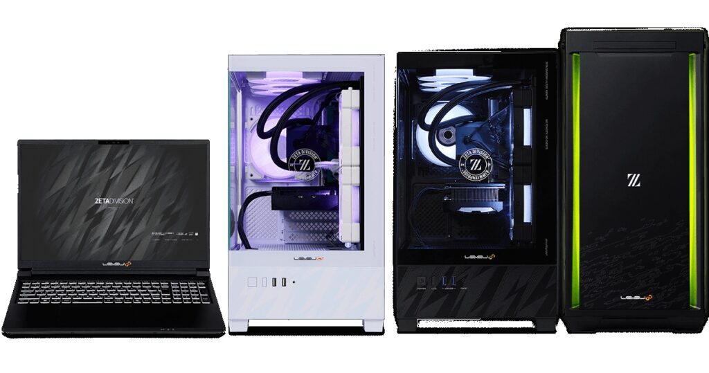 ZETA DIVISIONコラボPCの特徴⑤：幅広いPC種類・スペック