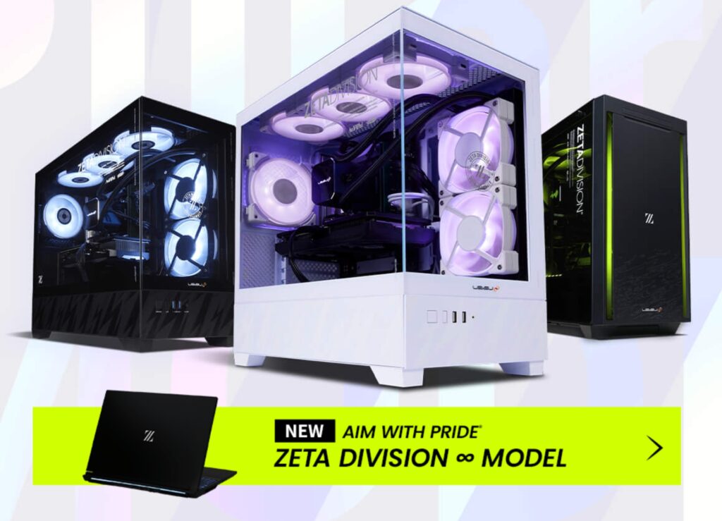 ZETA DIVISIONコラボPCの特徴①：特別仕様のPCデザイン