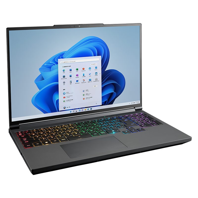 G-TUNEのPCデザイン(ノートPC16型)