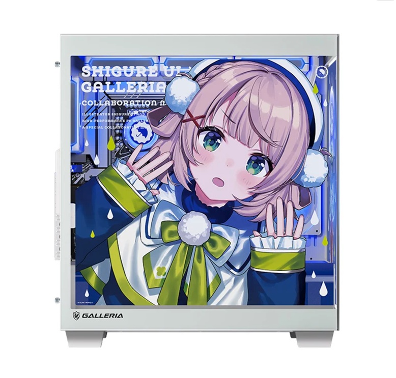 しぐれういコラボPCの特徴①：特別仕様のオリジナルPCケース